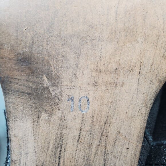 Diba True Shoes Womens Size 10 Stop By Black Metallic Shimmer Leather Ankle Boot - Picture 7 of 10